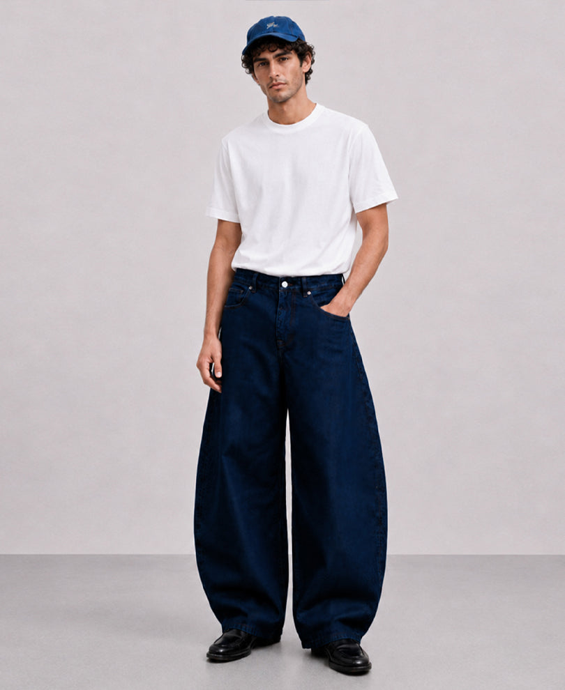 Basic Raw Wash Barrel Fit Denim