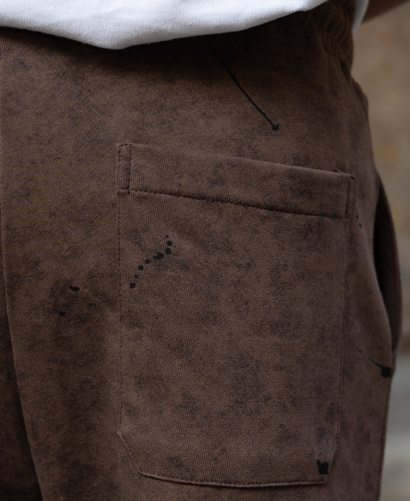 Brown Printed Baggy Fit Trackpant
