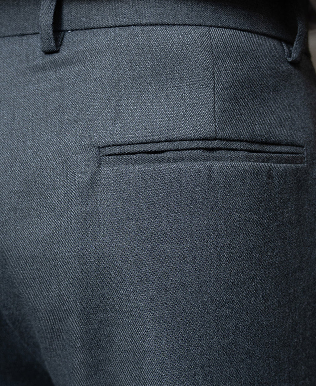 Grey Pleated Baggy Trousers