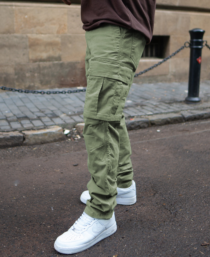 Olive Cotton Cargo Pant