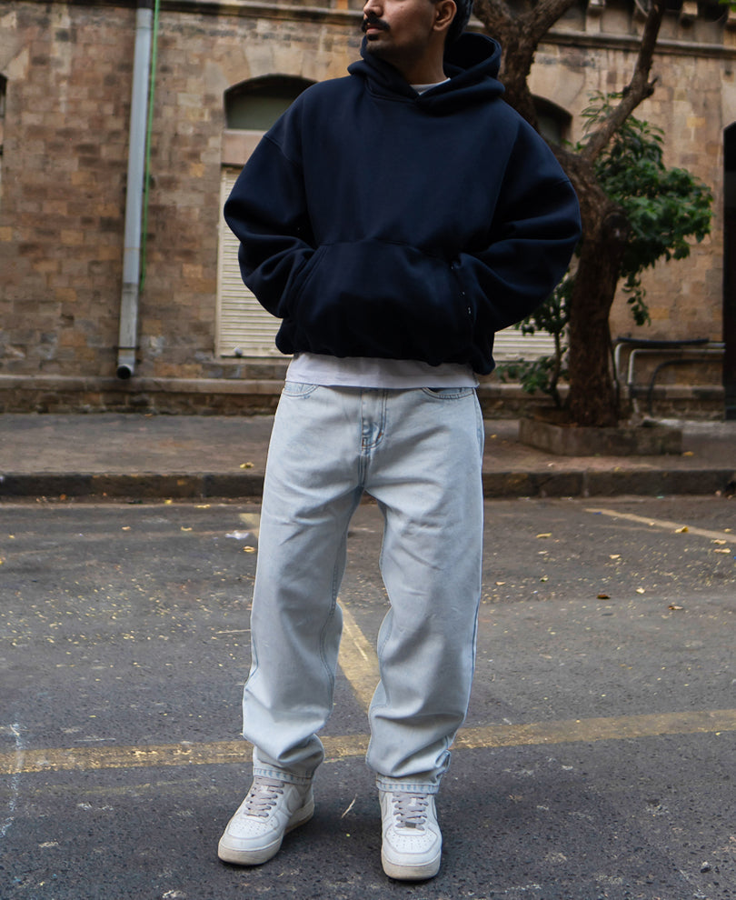 Light Blue Basic Baggy Fit Denim Jeans