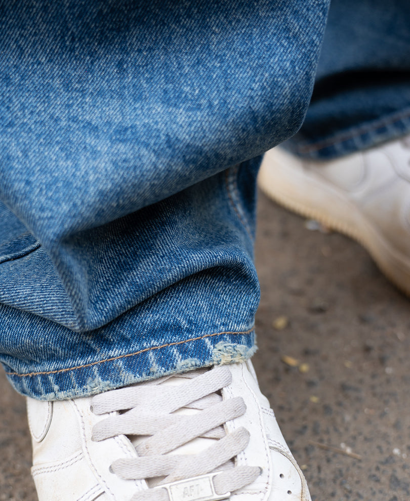 Blue Washed Baggy Jeans