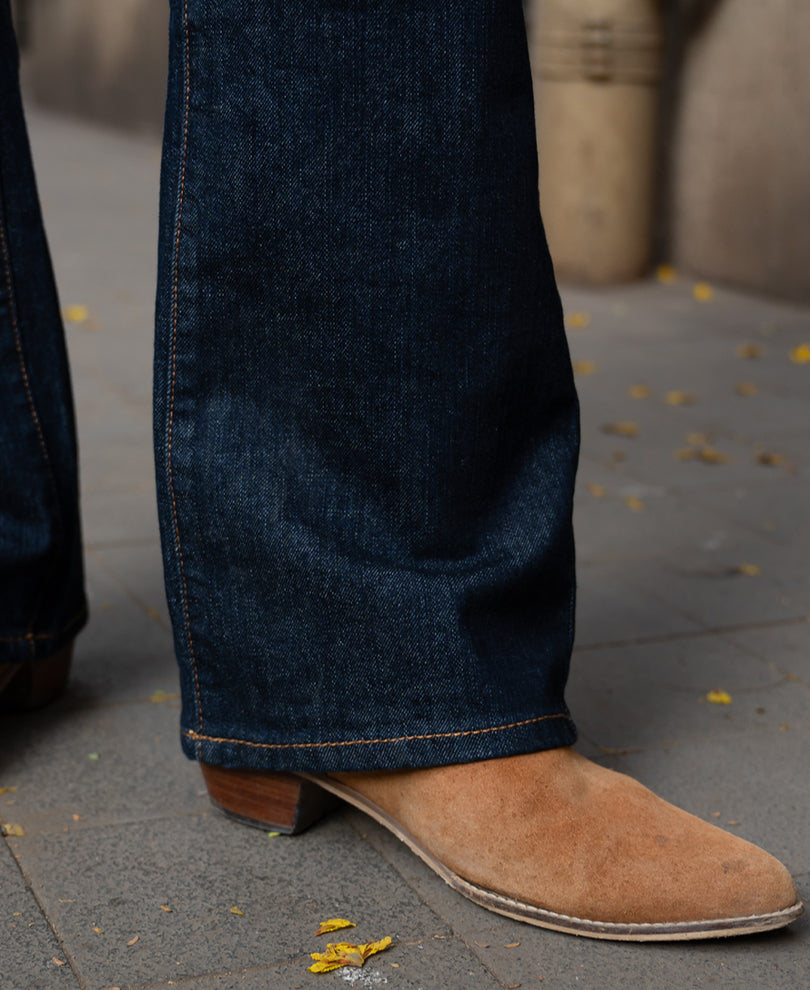 Raw Indigo Bootcut Jeans