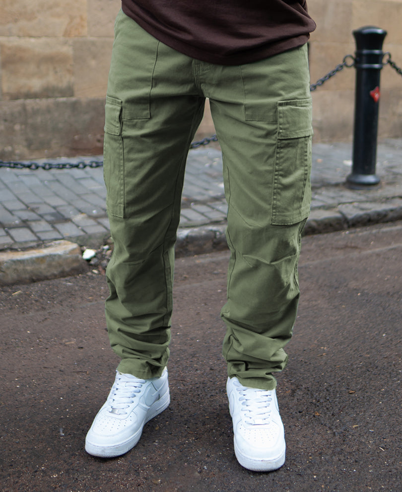 Olive Cotton Cargo Pant