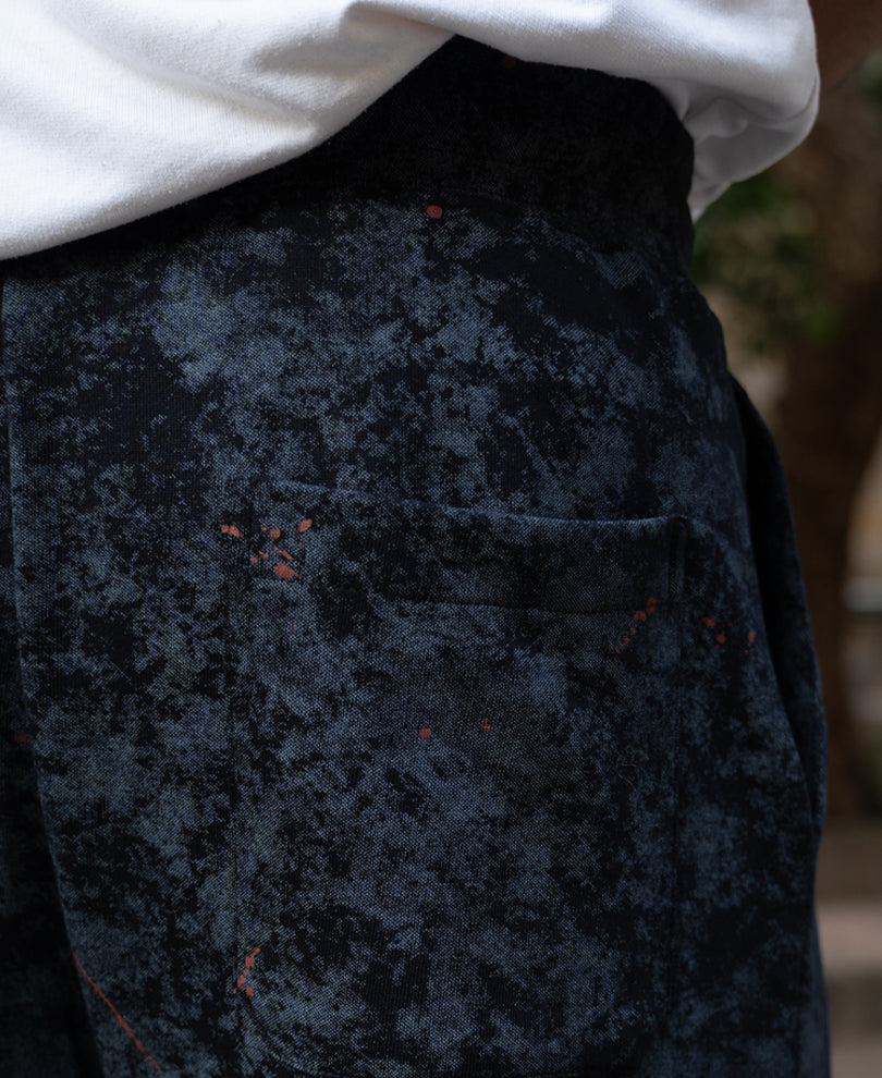 Black Printed Baggy Fit Trackpants