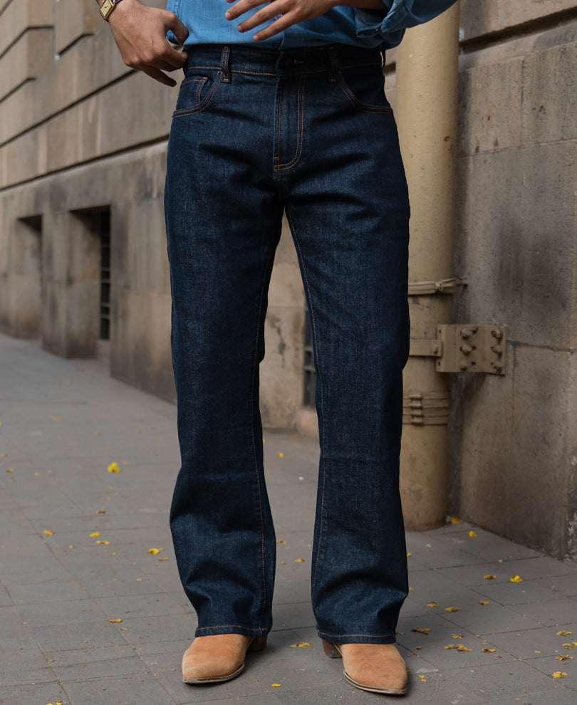 Raw Indigo Bootcut Jeans