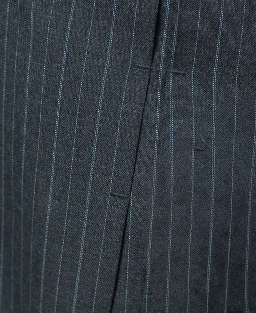 Grey Striped Pleated Korean Pants