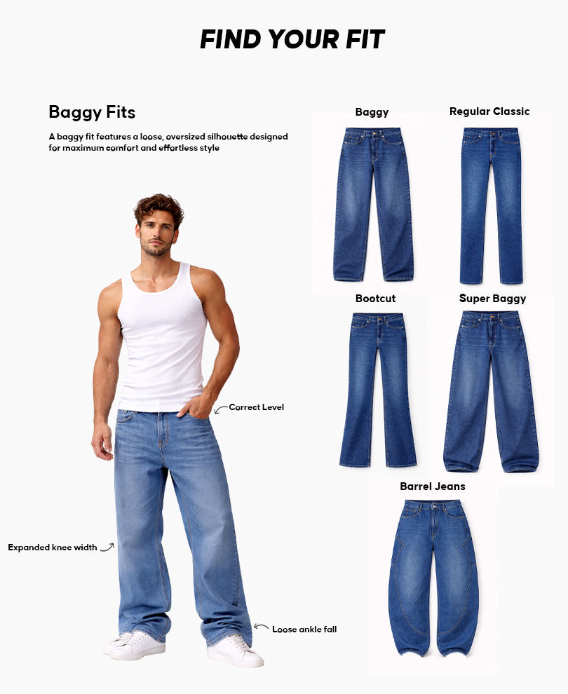 Tinted Blue Baggy Jeans