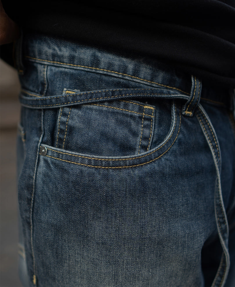Dark Blue Baggy Fit Denim Jeans