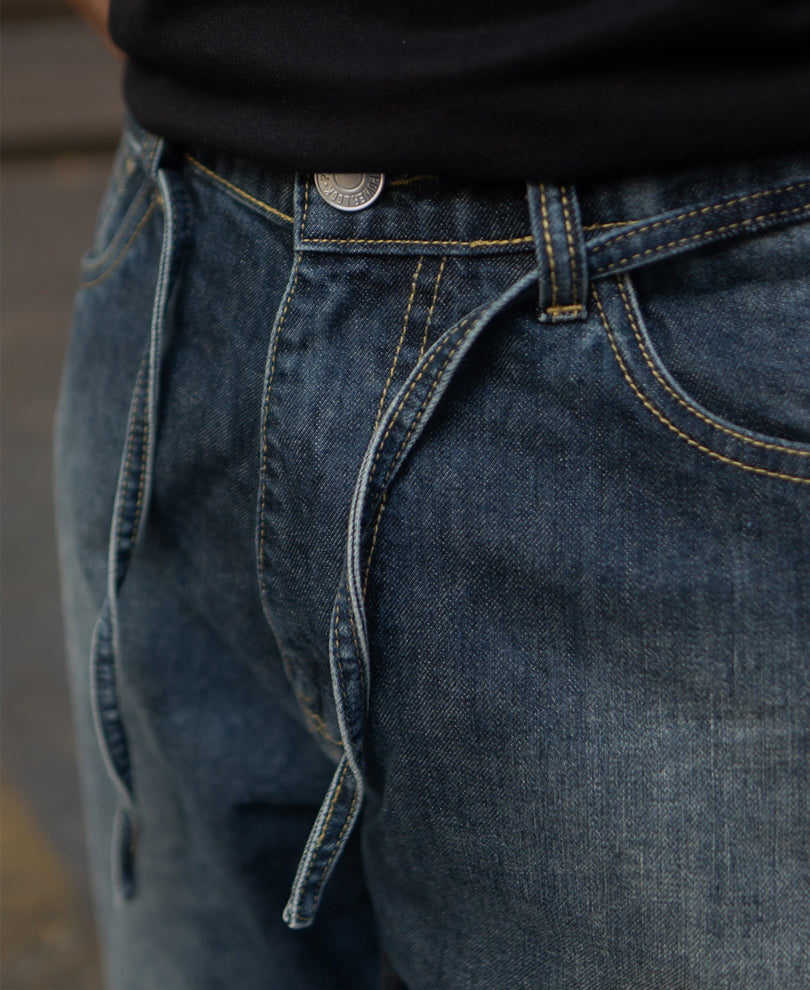 Dark Blue Baggy Fit Denim Jeans