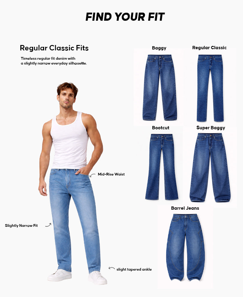Light Blue Regular Fit Denim Jeans