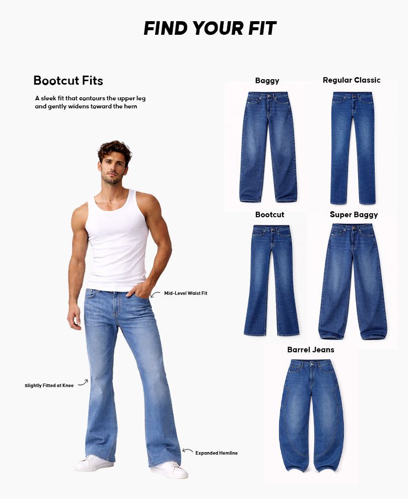 Raw Indigo Bootcut Jeans