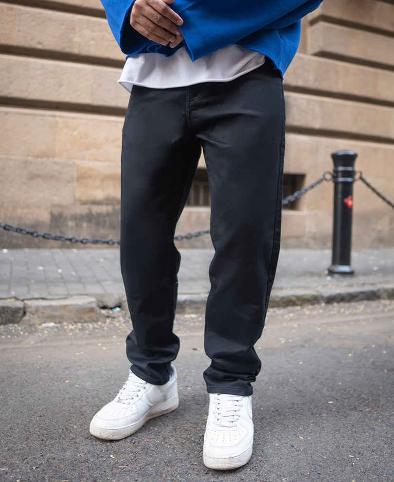 Black Regular Fit Stretchable Jeans