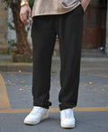 Black Corduroy Regular Fit Track Pant