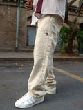 Off White Baggy Fit Linen Pants