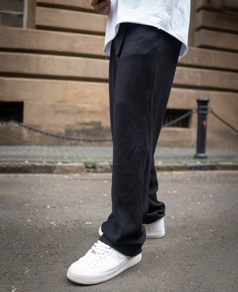 Black Baggy Fit Corduroy Pant